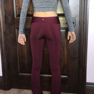 Burgundy Prana yoga leggings